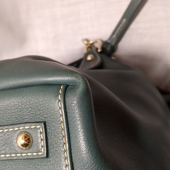 Dooney &Bourke Dillen Hunter green pebbled leather satchel - Picture 10 of 12